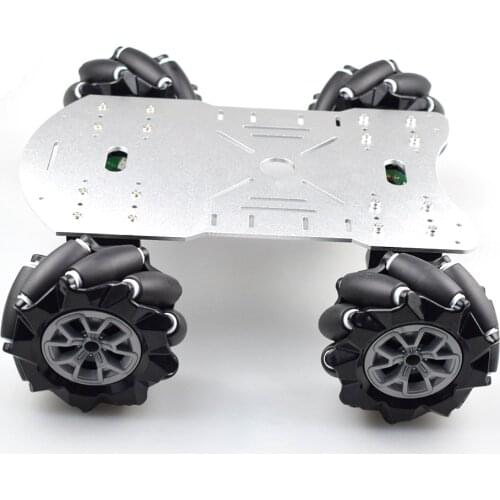 4WD 96mm Mecanum Wheel Robot Car Chassis Kit with DC 12V Encoder Motor for Arduino Raspberry Pi DIY Project STEM Toy