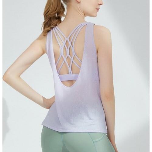 New, summer, Two vests, Gym running, Coat, Beautiful back, Shockproof, bra,Loose, Yoga clothing,Sportswear,Outer vest