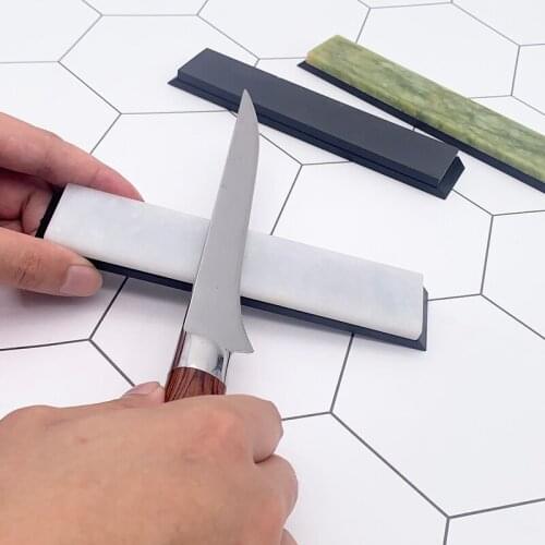 Natural agate sharpening stone kitchen knife Fixed angle sharpener bar water whetstone blade sharp Apex edge grinding stone