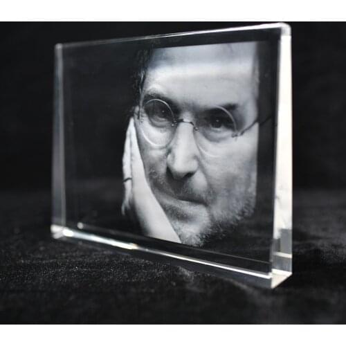 Personalized Picture frames Crystal Handmade Square Shape 3D Laser Engraved Diy Photo Frame Glass Souvenir Birthday Gifts