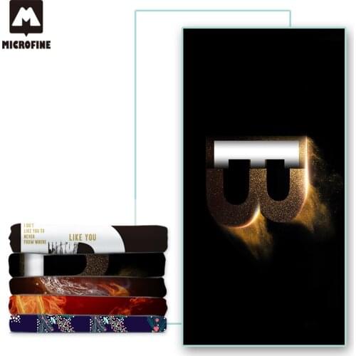 Microfine Microfiber Beach Towel Absorbent Soft Bath Towels Letter Printed Gym Yoga Mat 70x140 Outdoors Beach Blanket Camping