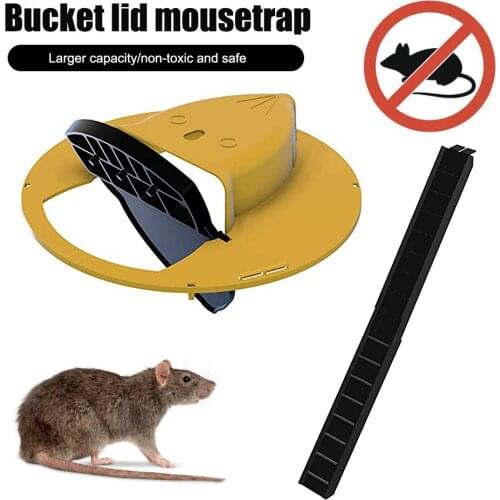 Flip N Slide Bucket Lid Mouse Trap Humane Or Lethal Trap Door Style Reusable Plastic Smart Mouse Trap Door StyleMulti Creative