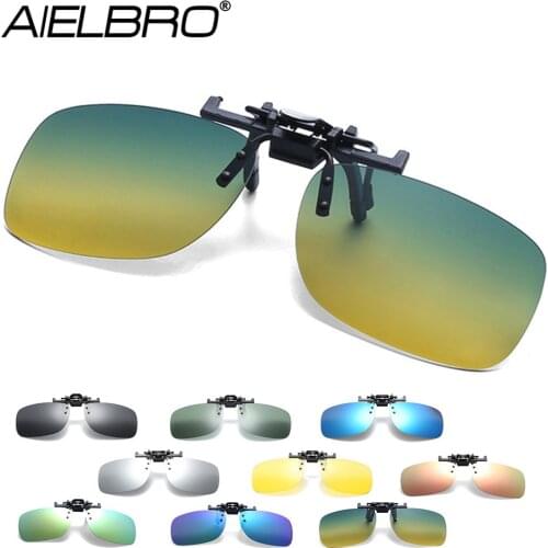 New Men Flip up Clip on Polarized Sunglasses Women Driving Polarizing Fishing Cycling Hiking Sun Glasses Clips for Myopic