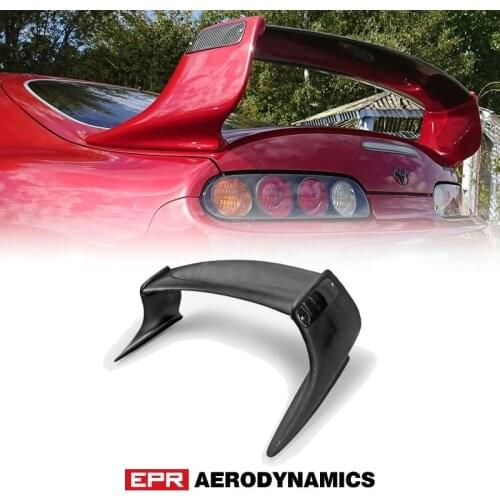 Car-styling For Toyota MK4 Supra TRD Style FRP Fiber Glass Rear Spoiler With Carbon Fiber End Cap Fiberglass Trunk WIng Bodykit