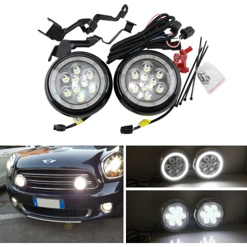 E4 R87 Led Front Bumper Halo Ring Driving Rally Lights For Mini Cooper R60 Countryman R61 Paceman DRL Daytime Running Lights