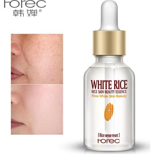 White Rice 15ml Face Serum Hyaluronic Acid Liquid Essence Shrink Pore Moisturizing Oil Control Anti-Wrinkle Skin Care for Women