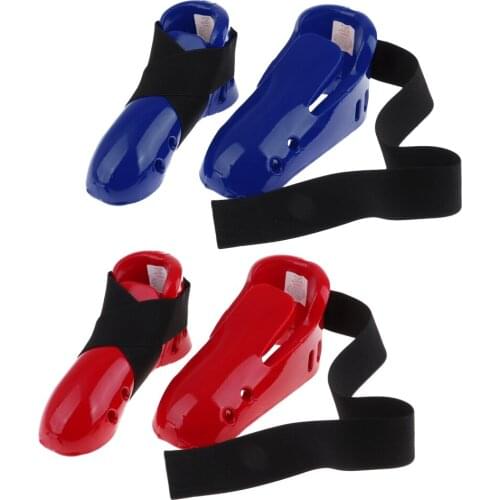 Kid Taekwondo Foot Guard Protector Karate Sparring Foot Gear Shoes with Elastic Strap