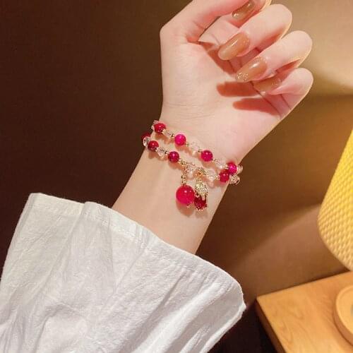 14K Gold Plated Chain Natural Stone Pearls Bracelet for Women Vintage Luxury Simple Fashion Cuff Bracelet & Bangles Jewelry 2021