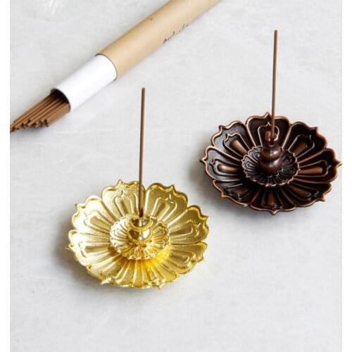 Gold metal bronze incense burner aromatherapy tray table ornaments incense plate incense tools incense holder metal