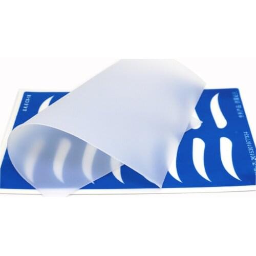 10PCS Transparent Silicone Tattoo Eyebrow & Lips Practice Skin Tool Permanent Makeup Microblading Accessories for Beginner