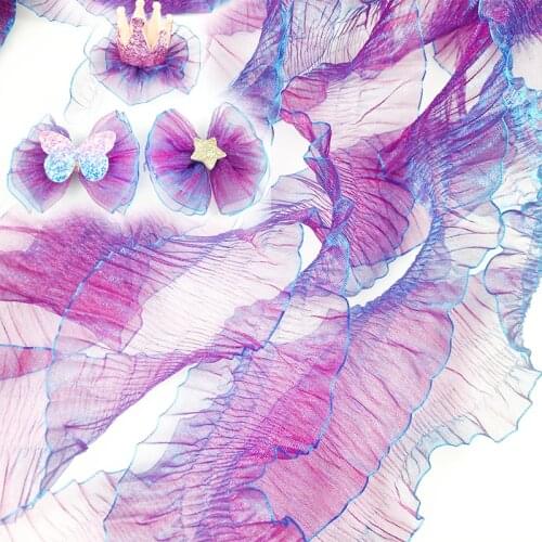 2yard New superior quality Organ pleats Ribbon chrismas Gift Handwork hair accessories bow DIY Yarn soft Wedding Birthday Party