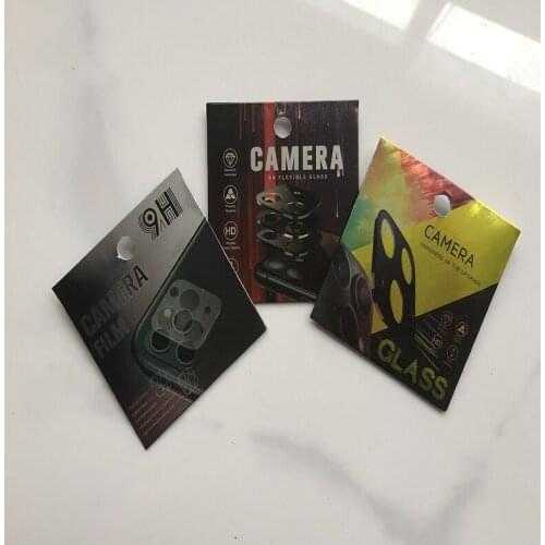 200pcs 7*7cm Empty Retail Package Paper Packaging Box for iphone 11 pro max Samsung S20 Edge S9 Camera Protector Free Post