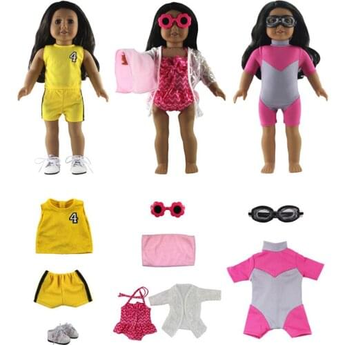3 pcs Swimwear Swimsuit /Diving clothes Clothes For 18 inch American Doll Our Generation Doll Clothes