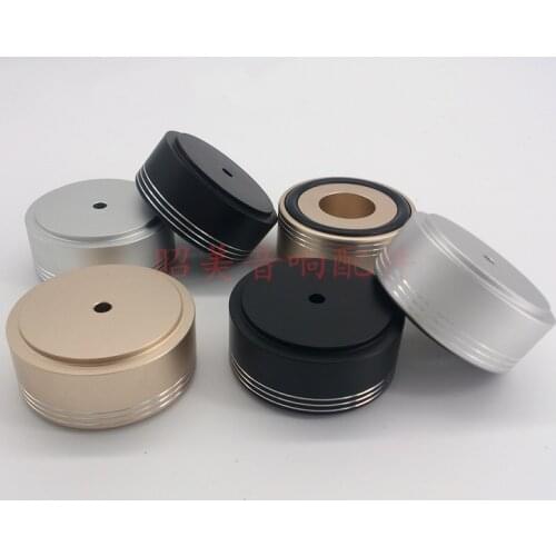 4 pcs aluminum alloy diameter 49mm high 22mm audio amplifier foot speaker foot nail tripod shock absorber cushion C
