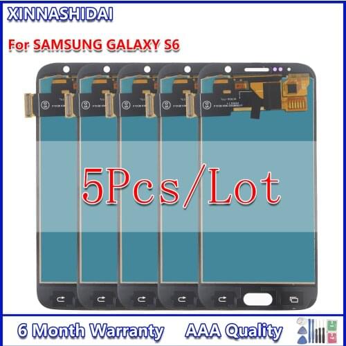5 For Samsung Galaxy S6 G920 G920F G920I G920A Touch Screen Digitizer Assembly LCD For Samsung G920
