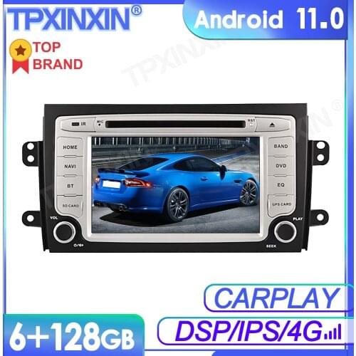 6+128G Android 11 For Suzuki SX4 2006-2010 Car Multimedia Player GPS Navi Audio Stereo Screen DVD Head Unit Tape Recorder