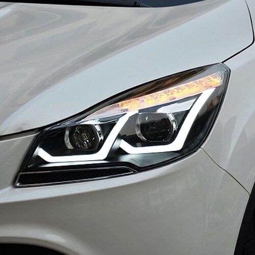 Car Styling for Ford Kuga Headlights LED 2013 2014 2015 Headlight DRL Lens Double Beam Bi-Xenon HID /led car Accessories