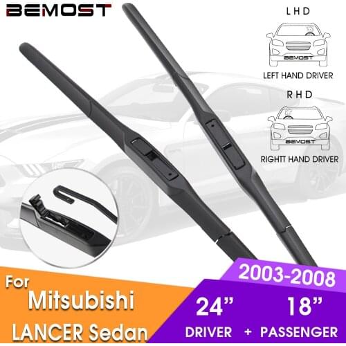 Car Wiper Blade Front Window Windshield Wipers Blade For Mitsubishi LANCER Sedan 2003-2008 LHD / RHD 24"+18" Car Accessories