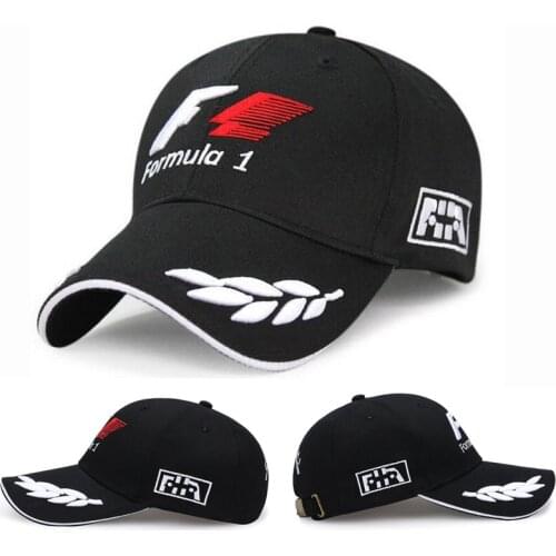 New High Quality Outdoor Sports F1 Racing Mens Baseball Cap Fashion Letter Print Embroidery Baseball Caps Long Visor Hat
