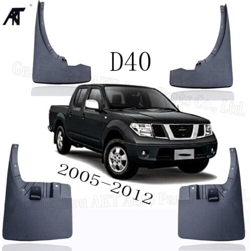 Black Front &Rear Mud Fender Flaps Splash Guard Mudflaps Mudguard Cover Trim For Nissan navara d40 np300 2005-2012 Mud Flap