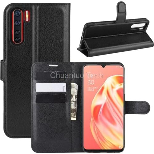 Book Style PU Leather Case Cover for OPPO A91 F15 Flip Wallet Phone Bags Cases with Stand for OPPO Reno 3