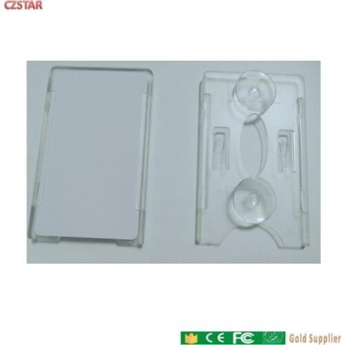 Parking control access uhf rfid Windshield Glass Tag uhf 840-960mhz with ID IC card holder Card Sleeve Sucker Card Holder