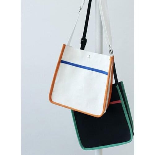 Women Canvas Bag Girls Casual Messenger Bag Handbags For School Ladies Crossbody Canvas Shoulder Bag Woman Totes Purse