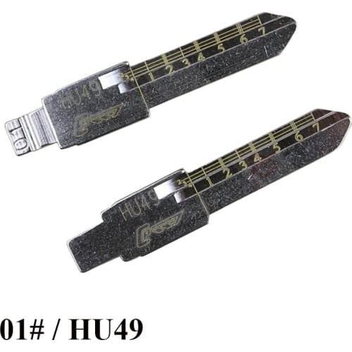 5pcs/lot HU49 scale key blank 01# Engraved Line Scale Shearing Teeth Blank Car Key Cutting Teeth Blade