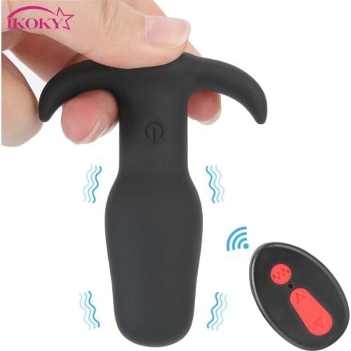 IKOKY Vibrating Massager Dildo 10 Frequency Anal Vibrator Prostate Stimulator Wireless Remote Controlled Butt Plug Vibrators