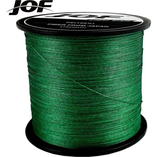 JOF Fly Fishing Line PE Multifilament Carp Fishing Wire SUPER Strong 10-120LB 4 Strands Braided 300M 500M 1000M