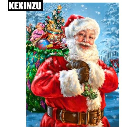 KEXINZU,new 5d diy full square/round diamond painting ,Santa Claus,cross stitch diamond embroidery mosaic Decorations