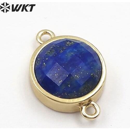 WT-C255 Wholesale New Arrival Round Shape Natural stone Connector Top Fashion Elegant For Lady Connector Fashion Jewelry Making