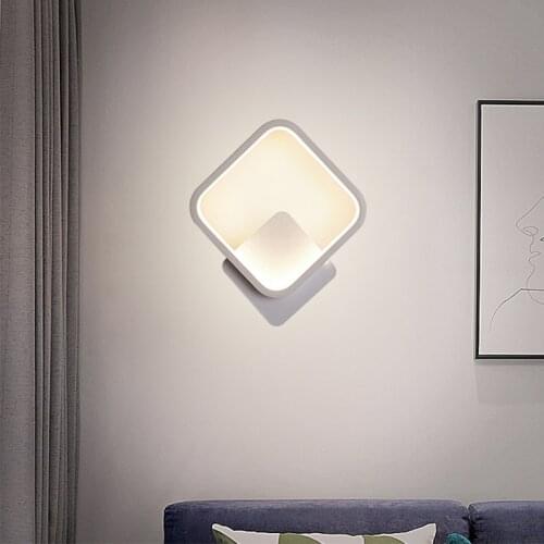 Round Wall Lamp for Bedroom Led Bedside Light Square Bed Lamp Wall Lamps for Living Room Modern Wall Light Corridor Lamp Home