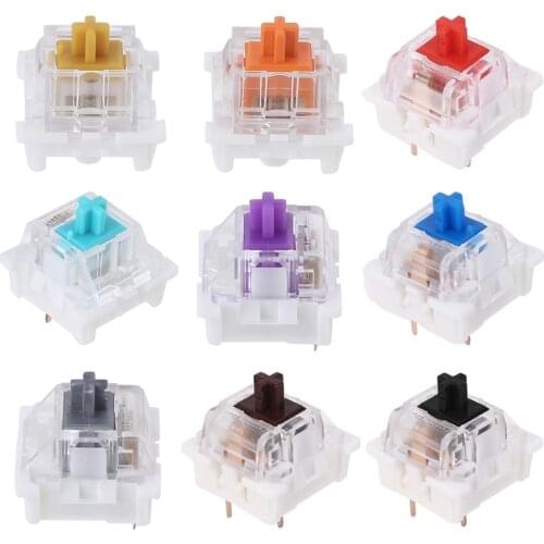 70pcs/110pcs Outemu Switches Mechanical Keyboard Gaote Key Switch for CIY Sockets SMD 3pin Thin Pins Compatible with Mx Switch