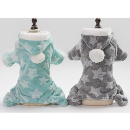 Soft Warm Pet Dog Clothes Fleece Jumpsuits Dog Cat Coat Jacket Pet Pajamas Chihuahua Clothing for Small Dogs Outfit Pet Clothing
