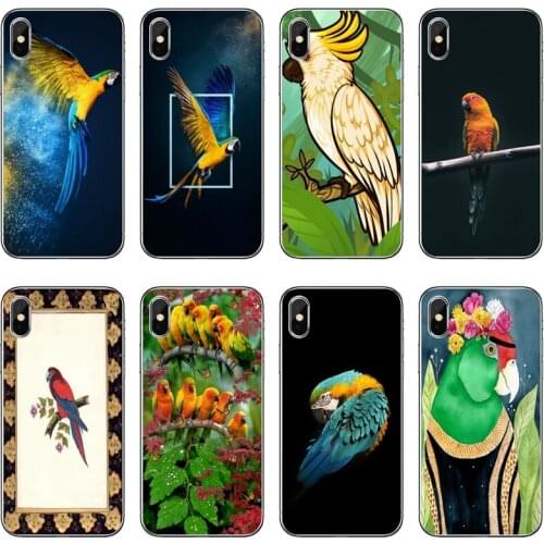 Bird Ringneck Parrot Soft phone cover case For Huawei P40 P30 P20 Pro P10 P9 Lite Y5 Y6 Y7 Y9 P Smart Plus 2018 2019