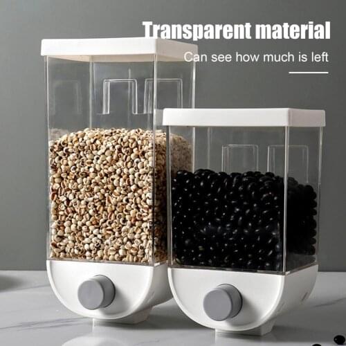 Wall-mounted Food Storage Container ABS Kitchen Refrigerator Noodle Box Multigrain Storage Tank Transparent Sealed Cans Food Box