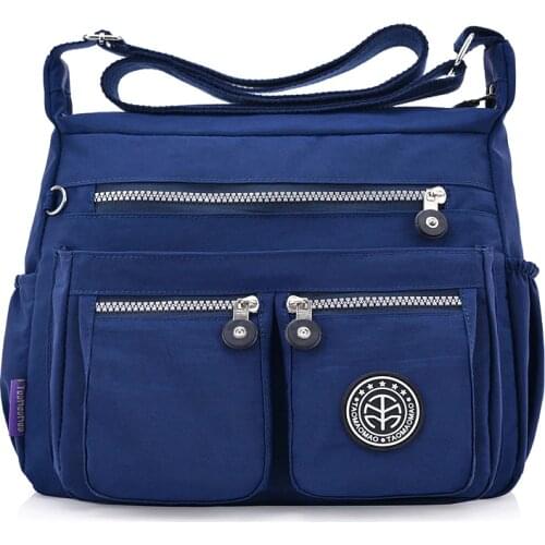 Women Nylon Shoulder Bags Female Solid Zipper Luxury Female Handag Designer Messenger Bags Summer Beach Crossbody Bag Sac A Main