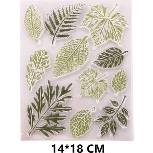 2021 New Leaf Clear Stamps DIY Scrapbooking Craft Supplies Rubber Silicon Seals Card Album Hobby ink pad Stamping
