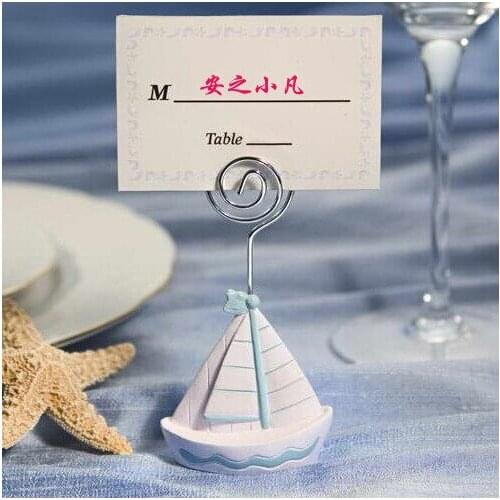 NEW Wedding Place Resin Card Holder Wedding Sailing Table Numbers Holder Mediterranean Style Wedding Decoration Wedding Supplie