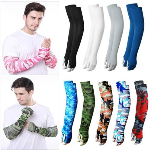 2Pcs New Fashion Arm Sleeves Sun UV Protection Warmers Sports Sleeve Hand Cover Cooling Warmer Running Fishing Cycling Accessory