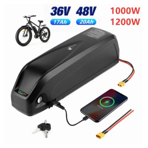Genuine Electric Bike Battery Pack 48V 17Ah 36V 20Ah Cells Front Rear Hub / Mid Drive Bicycle Motor Kit with Charger XT60 Plug