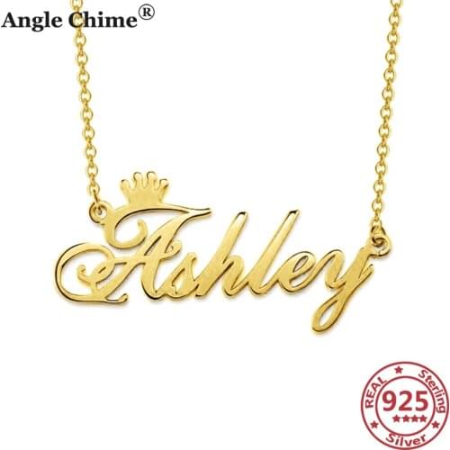 Angle Chime Personalized Name Necklace Custom Name Necklace Custom Name Jewelry Pendant Moms Gift Personalized Letter Necklaces