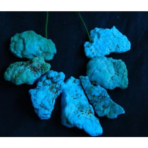 Sale 7pcs Nugget Turquoise Necklace Pendant,29x15x7mm,25x10x6mm,22.3g natural stone nugget turquoise pendant