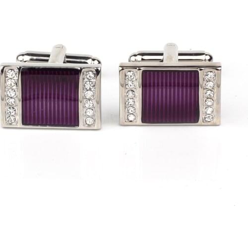 Rectangular Cuff Links for Men French Shirt Cuff Jewelry Center Resin Embedded 1152