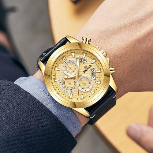 SWISH Mens Gold Watch