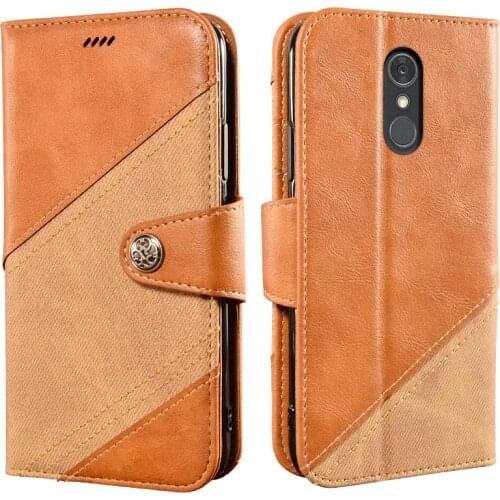 Vintage Phone Case For LG Q Stylo 4 Case 6.2 inch Luxury Wallet Flip Magnetic Cover For LG Stylo4 LM-Q710 Case Cross Color