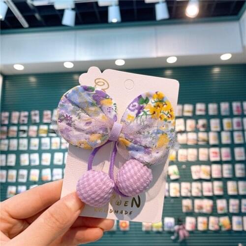 3PCS/Set 2020 New Baby Girls Floral Print Butterfly Hiar Pins Bb Clip Boutique Hair Clip Kids Chidlren Hair Accessories