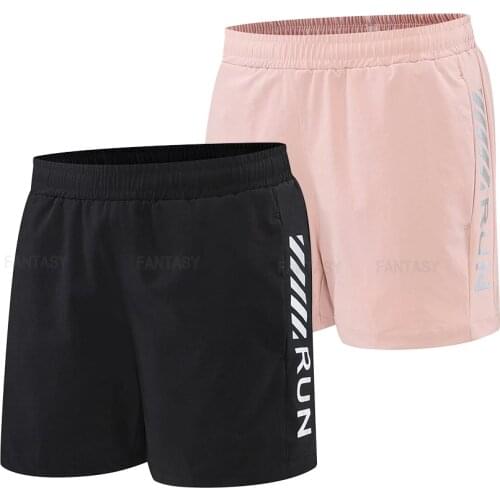 Womens Running Shorts Girl Sports Workout Shorts Reflective Printed Yoga Shorts Pocket Gym Shorts