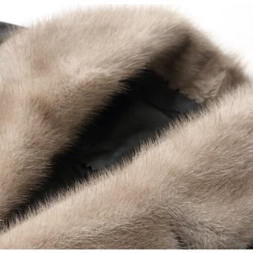 Women 2020 Sheepskin Genuine Leather Jacket Mink Fur Collar Winter Warm Duck Down Coat Chaqueta Mujer X-255 YY543